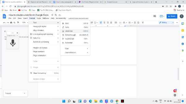 How To Double Underline In Google Docs