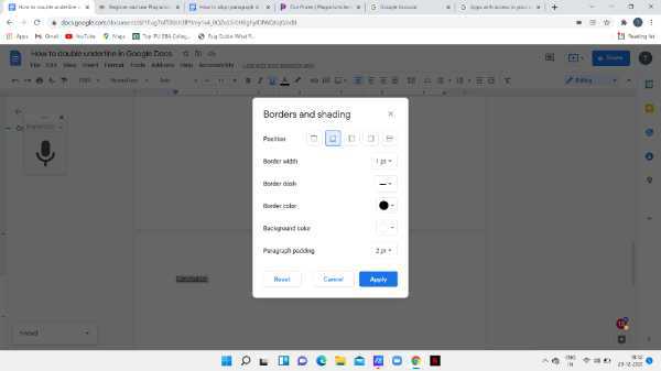 How To Double Underline In Google Docs