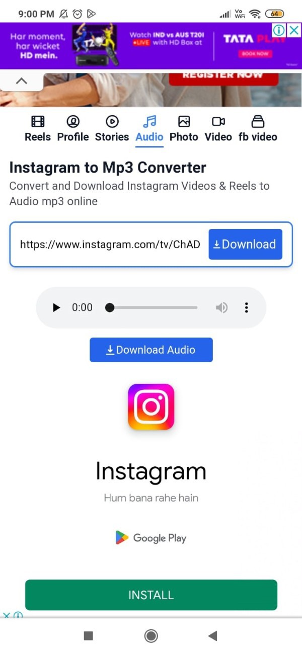 How To Download Audio From Instagram