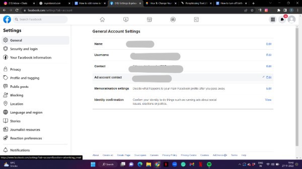 How To Edit Name In Facebook