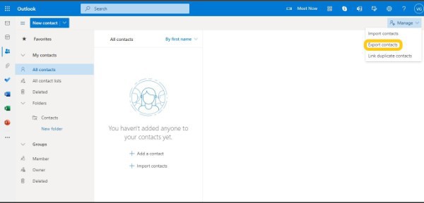 How To Export Contacts From Outlook 365