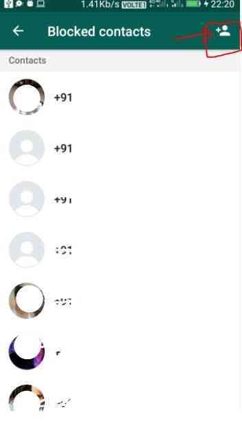 How to find blocked contacts in WhatsApp