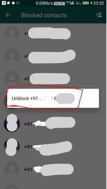 How to find blocked contacts in WhatsApp