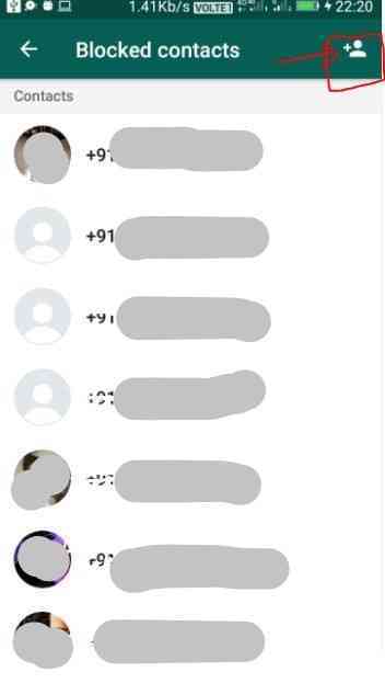 How to find blocked contacts in WhatsApp