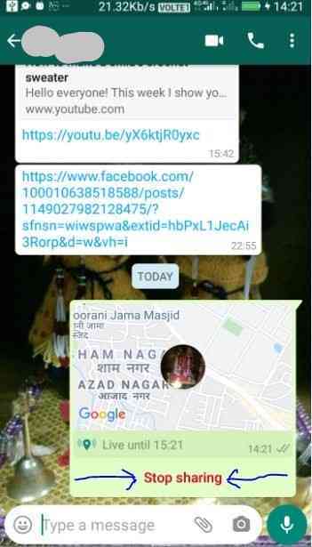 How to find people location on WhatsApp
