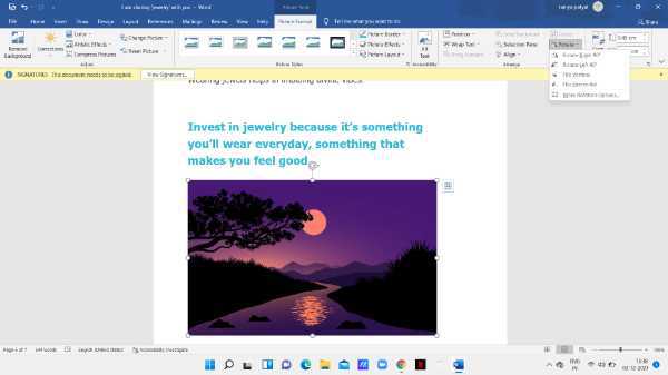 How To Flip A Picture On Word