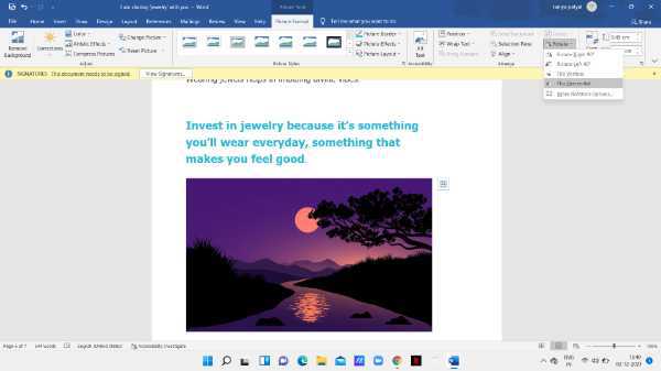 How To Flip A Picture On Word