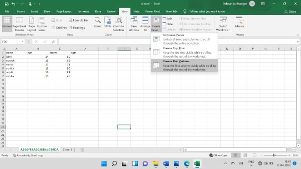 How To Freeze Top Row And First Column In Excel