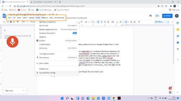 How To Get Google Docs To Read To You
