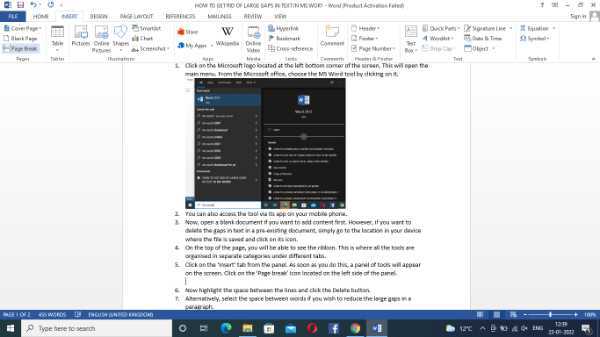 How To Get Rid Of Large Gaps In Text In MS Word