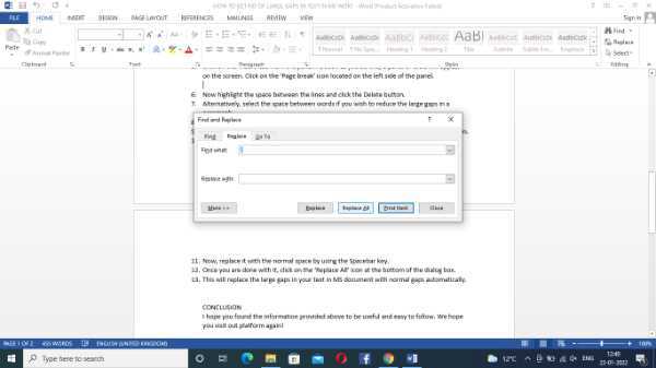 How To Get Rid Of Large Gaps In Text In MS Word