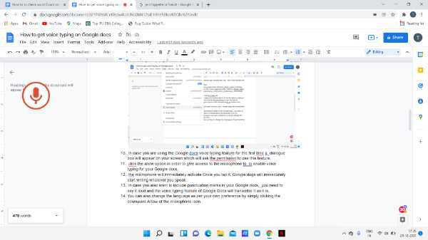 How To Get Voice Typing On Google Docs