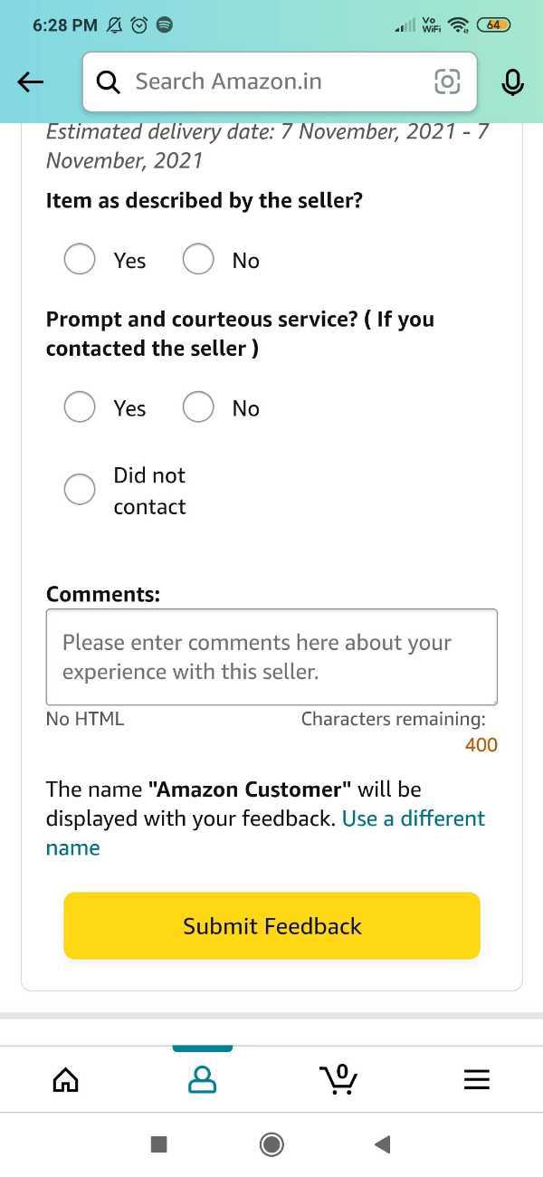 How To Give Seller Feedback On Amazon App