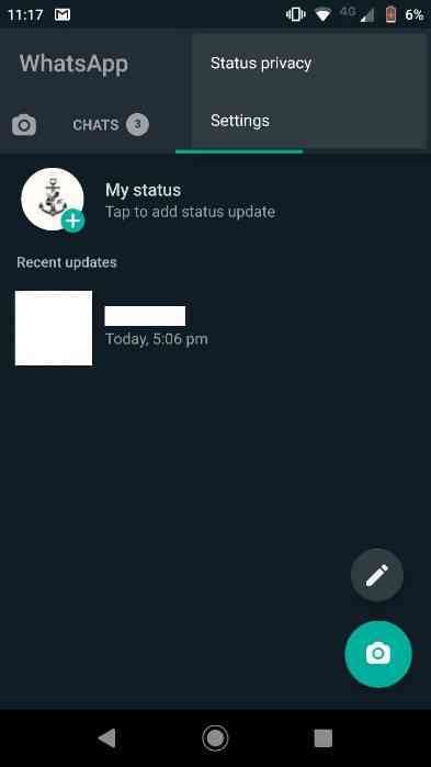 How to hide WhatsApp status from others