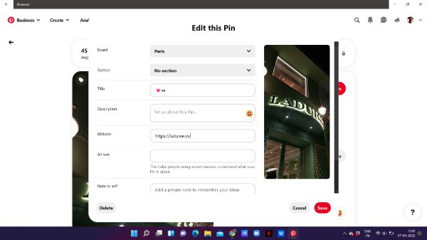 How To Link Website To Pinterest Pin
