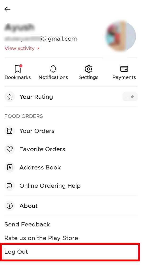 How To Logout Zomato From All Devices