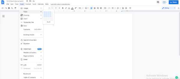 How To Make A Data Table In Google Docs