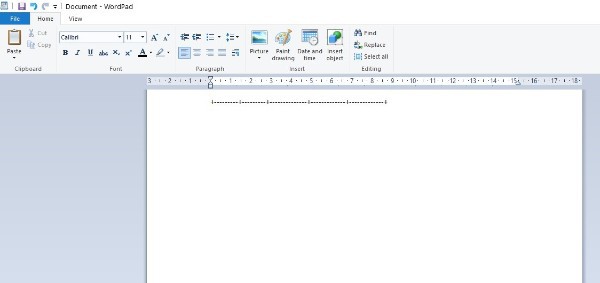 How To Make A Table In WordPad
