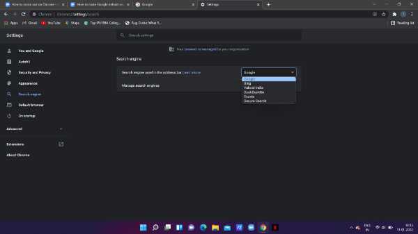 How To Make Google Default Search Engine On Chrome