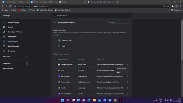 How To Make Google Default Search Engine On Chrome