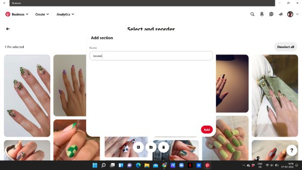 How To Make Sections On Pinterest