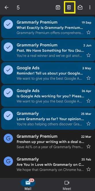 How To Mass Delete Emails On Gmail App