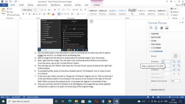 How To Mirror An Image On Word
