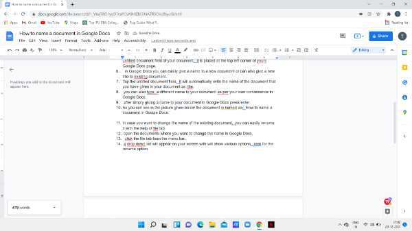 How To Name A Document In Google Docs