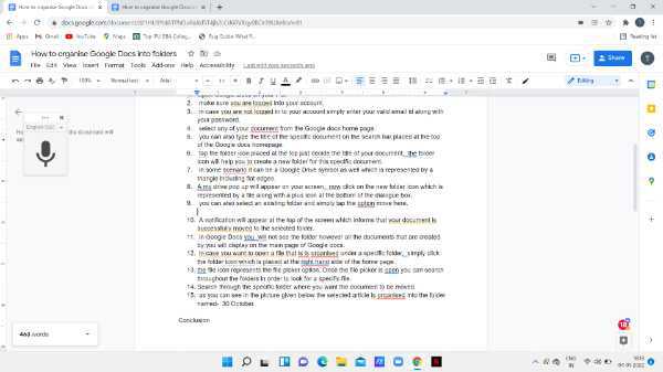 How To Organize Google Docs Into Folders