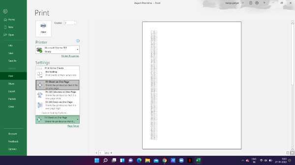 How To Print Excel Spreadsheet On One Page