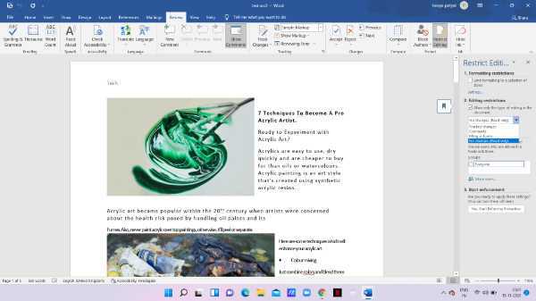 How To Protect Word Document From Editing