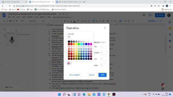 How To Put A Background On Google Docs Document