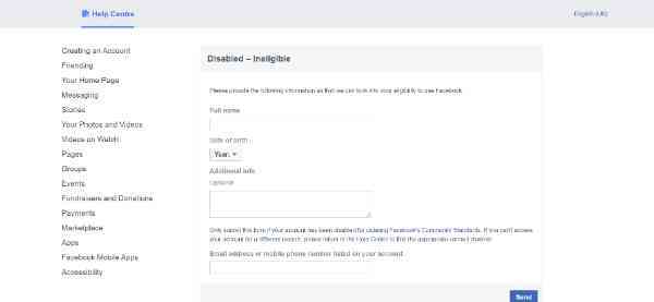 How To Reactivate Facebook Account That Has Been Disabled