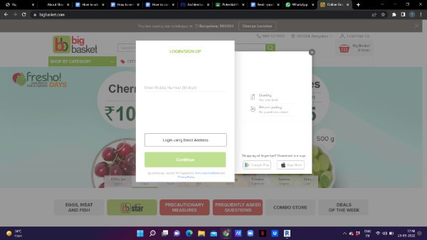 How To Redeem Big basket e Voucher