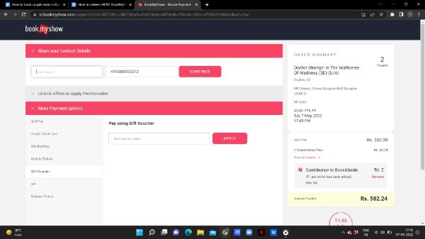 How To Redeem HDFC BookMyShow Voucher