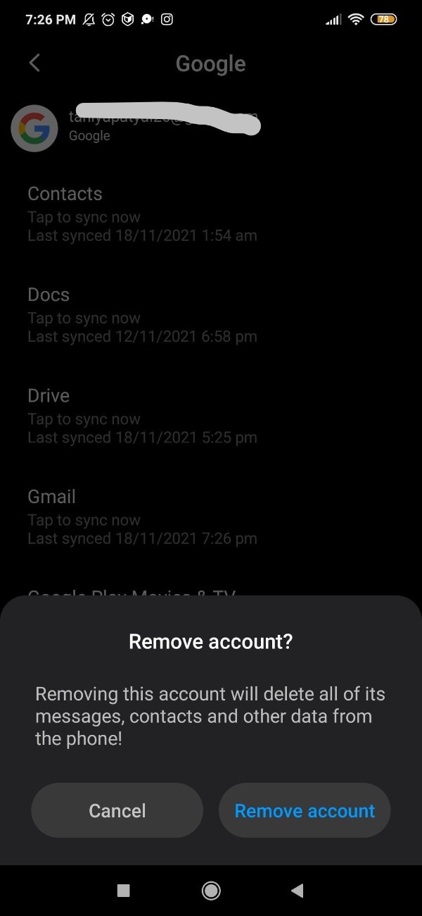 How To Remove Gmail Account From Redmi 4