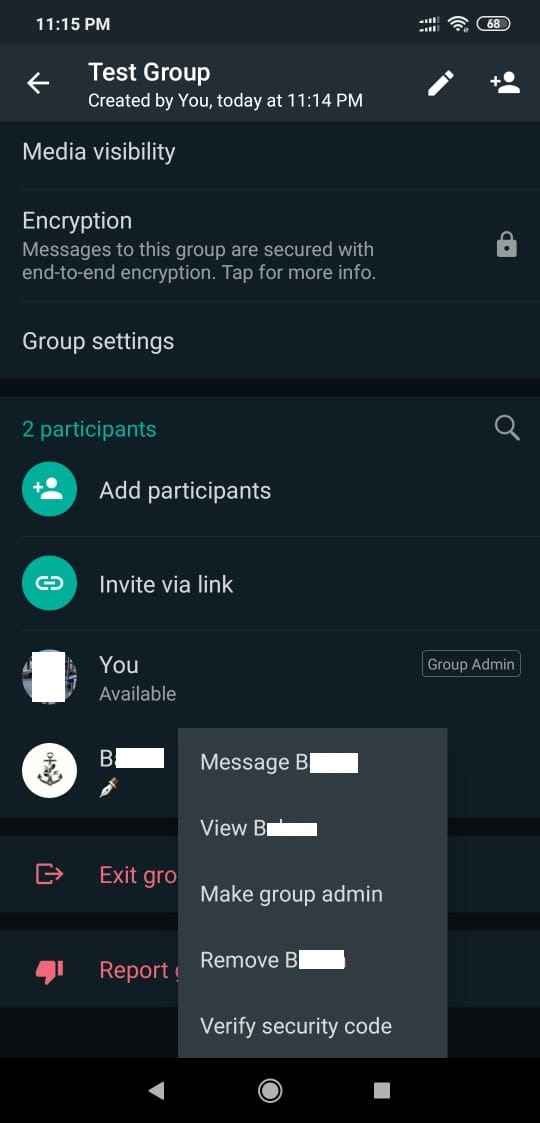 how to remove someone from whatsapp group