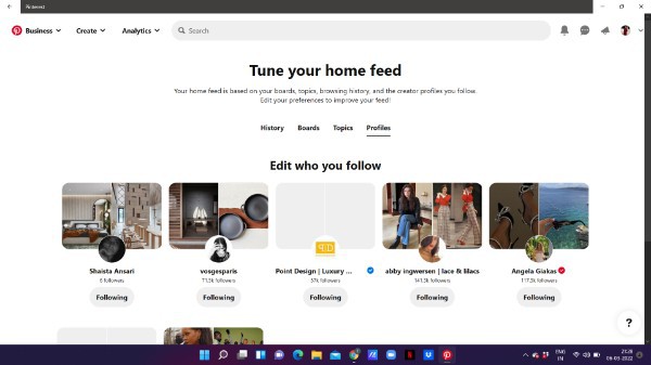 How To Reset Pinterest Feed