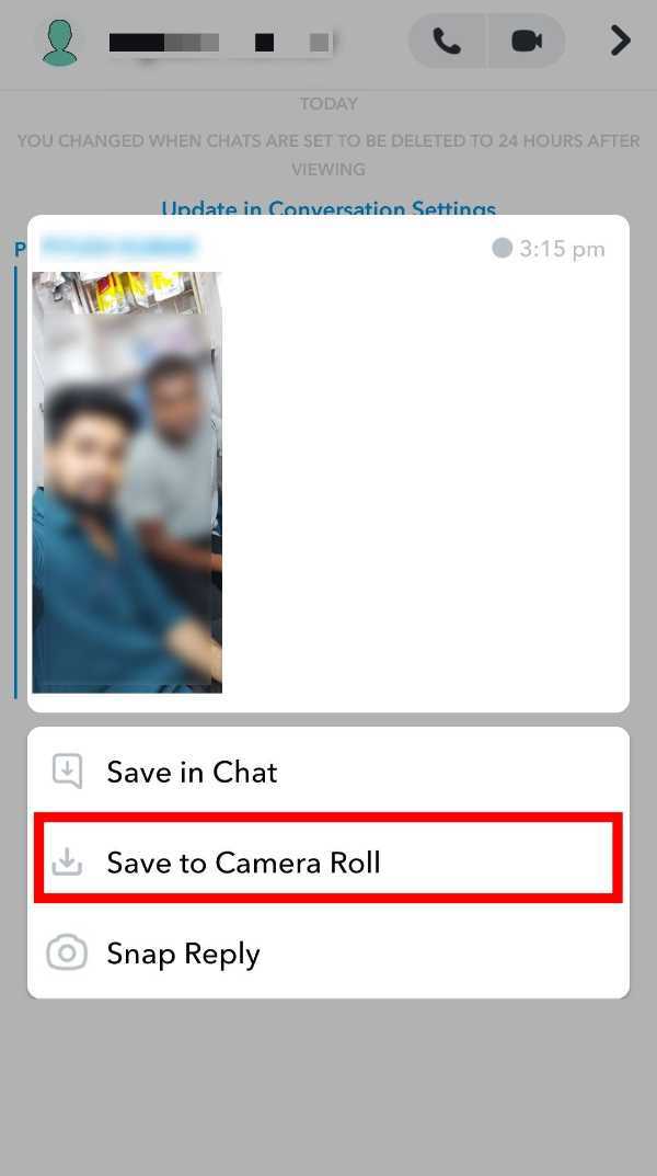 How To Save Pictures From Snapchat Chat To Camera Roll
