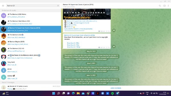 How To Search Movies In Telegram