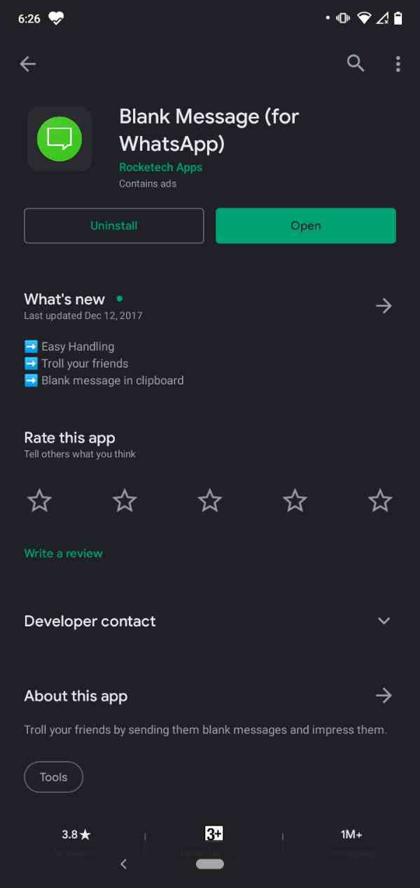 How To Send Blank Message In WhatsApp
