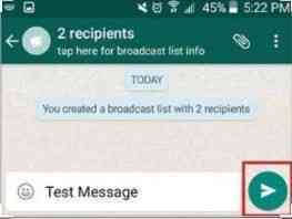 How to send WhatsApp message to all contacts at once