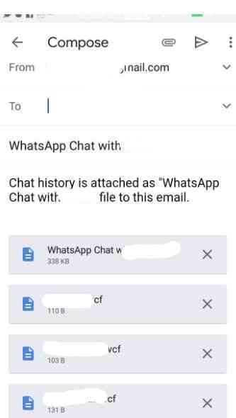 How to send WhatsApp messages to email