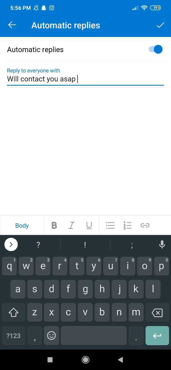 How To Set Automatic Reply In Outlook App