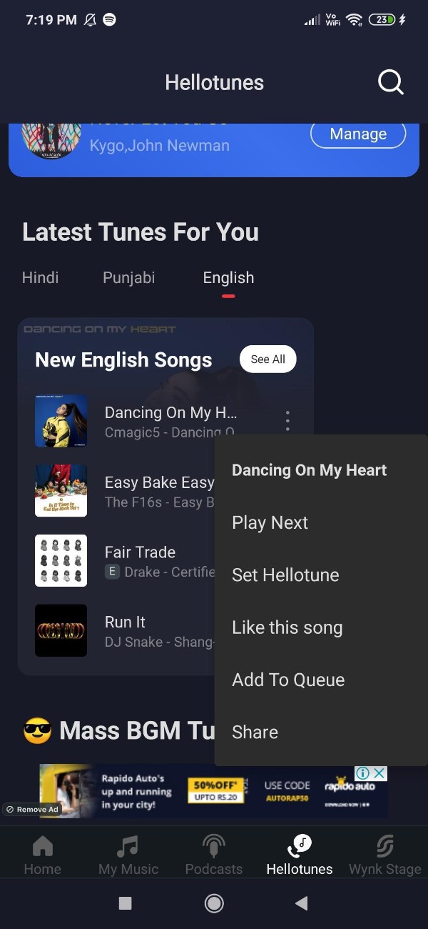 How To Set Caller Tune In Airtel Wynk