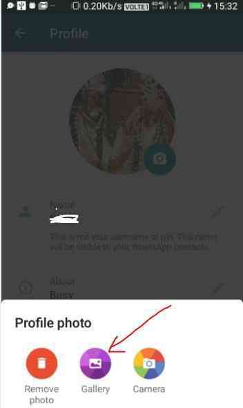 How to set rectangular photo as WhatsApp DP