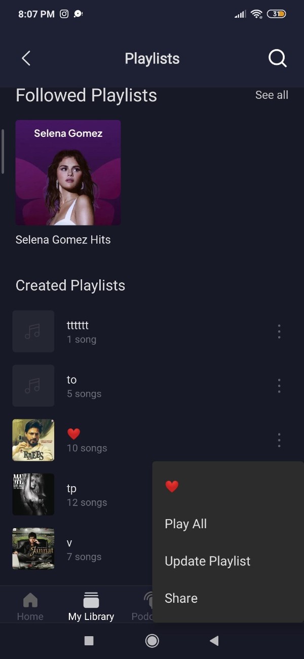 How To Share Wynk Playlist