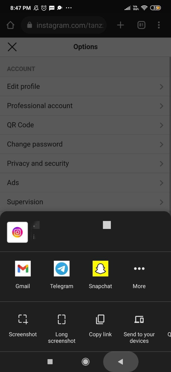 How To Share Your Instagram Profile Link