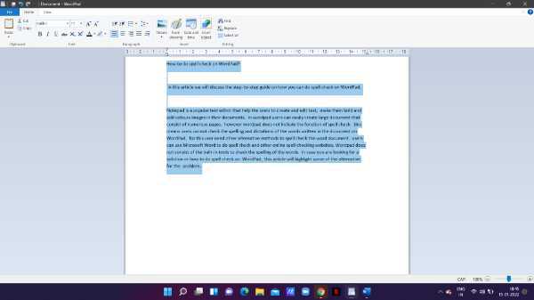 How To Spell Check On WordPad