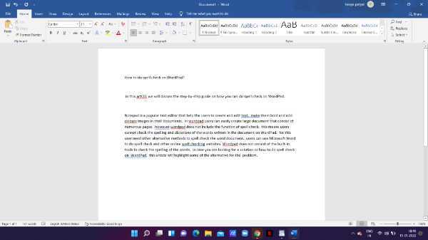 How To Spell Check On WordPad
